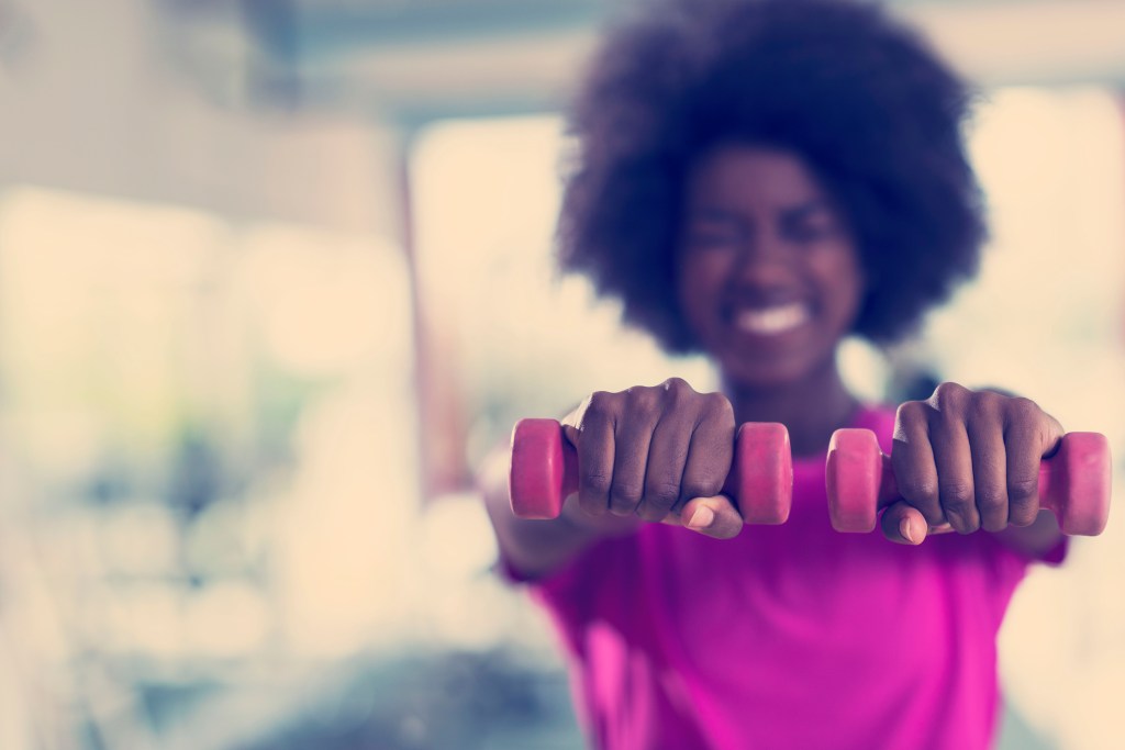 Hand weights are easy and inexpensive for use in online Pilates classes in Mooresville, NC or the Lake Norman area.
